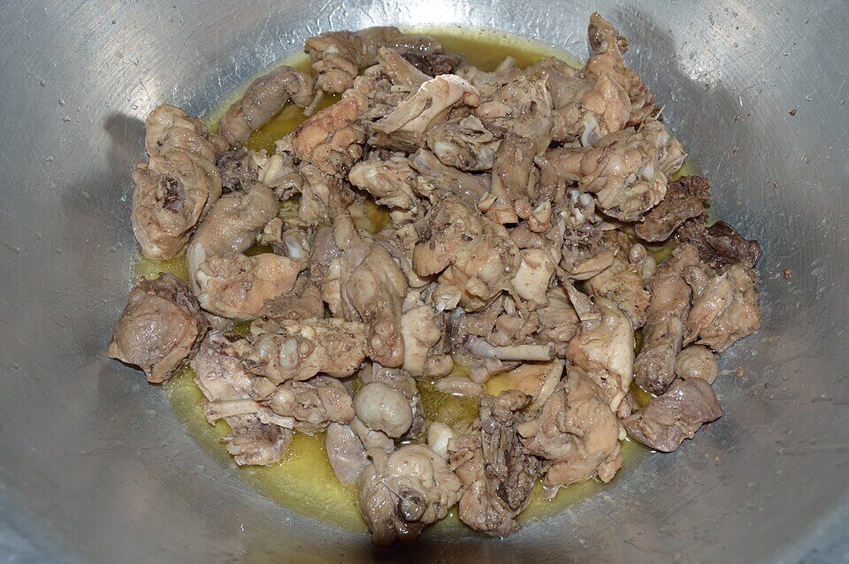 Chicken Schmaltz in a tin bowl